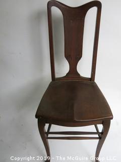 Single Slat Back side chair with cabriole legs 