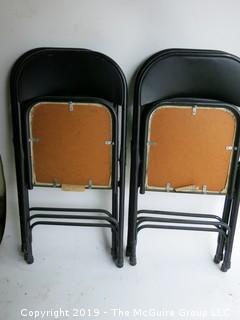 (4) Matching Samsonite folding chairs 