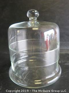 2 piece clear glass canister 