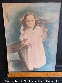 (2) Hand Colored Photos of Thelma Bernice Hayes; 18 mos. 