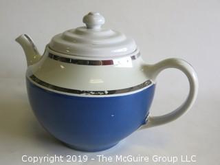 Blue and White Ceramic Tea Pot 