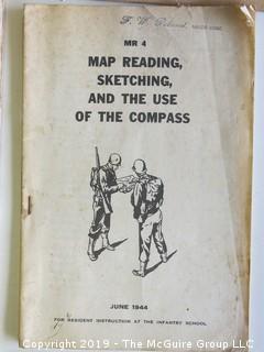 Collection of books including U.S. Military Manuals and Time Magazine:"Background For War"