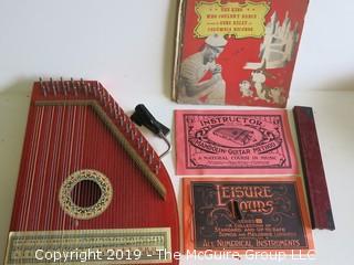 Collection including musical instrument and book/record