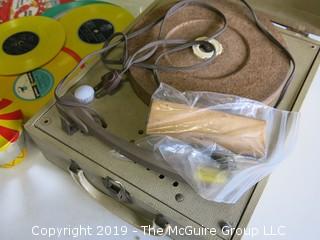 Children's Turntable and collection of vinyl records