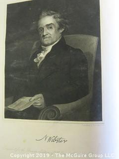 Leather Bound American Dictionary of the English Language; by Noah Webster; 1852; published by George and Charles Merriam; Springfield, MA