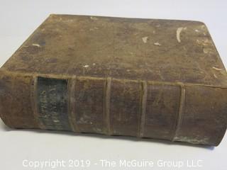 Leather Bound American Dictionary of the English Language; by Noah Webster; 1852; published by George and Charles Merriam; Springfield, MA