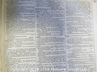 Leather Bound American Dictionary of the English Language; by Noah Webster; 1854; published by George and Charles Merriam; Springfield, MA