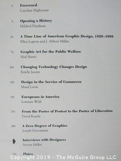 Book: "Graphic Design in America: A Visual Language History"; 1989 Exhibition of AIGA