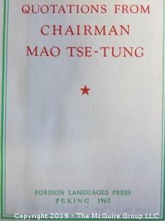 Collection of books including Chairman Mao's "Little Red Book"; 1967