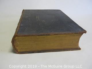 Book: "Holy Bible; leather bound; American Bible Society; 1872