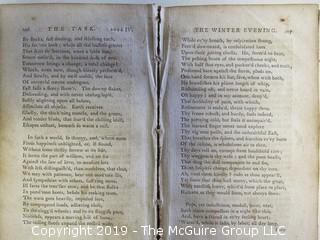 (4) Books: "Poems by William Cowper, Esquire"; "The Task: A Poem in Six Books.To Which is Added Tirocinium: A Review of Schools by William Cowper; 1791" (Boston); "Child at Home" by John S. C. Abbott; published by the American Tract Society; 1833; and "The New Testament"; published by The American Bible Society , 1861