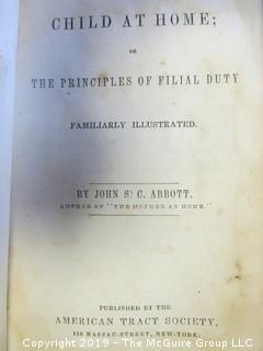 (4) Books: "Poems by William Cowper, Esquire"; "The Task: A Poem in Six Books.To Which is Added Tirocinium: A Review of Schools by William Cowper; 1791" (Boston); "Child at Home" by John S. C. Abbott; published by the American Tract Society; 1833; and "The New Testament"; published by The American Bible Society , 1861