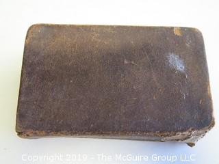 (3) Leather Bound Books: "A Collection of Hymns For the Use of the Methodist Episcopal Church; published by T. Mason and G. Lane, New York; 1838; "The Complete History of Joseph and His Brethren"; Londom; Printed and Sold by Mary Hinde