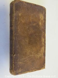 (3) Leather Bound Books: "A Collection of Hymns For the Use of the Methodist Episcopal Church; published by T. Mason and G. Lane, New York; 1838; "The Complete History of Joseph and His Brethren"; Londom; Printed and Sold by Mary Hinde