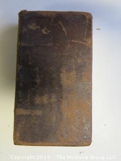 (3) Leather Bound Books: "A Collection of Hymns For the Use of the Methodist Episcopal Church; published by T. Mason and G. Lane, New York; 1838; "The Complete History of Joseph and His Brethren"; Londom; Printed and Sold by Mary Hinde