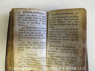 (3) Leather Bound Books: "A Collection of Hymns For the Use of the Methodist Episcopal Church; published by T. Mason and G. Lane, New York; 1838; "The Complete History of Joseph and His Brethren"; Londom; Printed and Sold by Mary Hinde