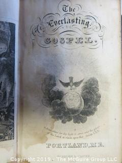 (3) Books: "The Man Without a Country" by Edward Everett Hale, Little Leather Library; New York; New Testament, 1865; "The Everlasting Gospel; published by Sanborn & Carter, Portland, ME., 1843