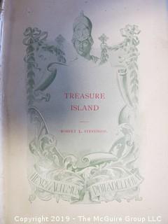 (4) Books: "Walden", by Henry D. Thoreau; copyright 1910 by Thomas Y. Crowell and Co.; "Treasure Island" by Robert Lewis Stephenson, published by Henry Altemus, Philadelphia; "Murders of The Rue Morgue" by Edgar Allen Poe,  printed and bound by Trow's, New York and published by John W. Lovell Co., New York;  "The Age of Fable" by Thomas Bulfinch, published by S. W. Titlon, Boston; 1881