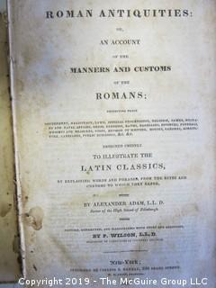 Leather Book: "Roman Antiquities or An Account of the Manners and Customs of The Romans", by Alexander Adam, Edinborough