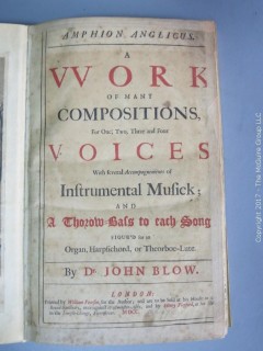 Original Bound Music of John Blow.  View all the photos