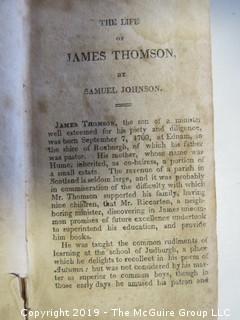 Leather Book: "The Seasons" by James Thomson, printed by T.G. Bangs, published by T. Bedlington; Boston, 1817