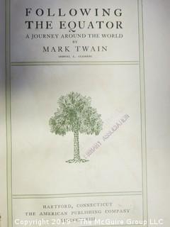 Book: "Following the Equator" by Mark Twain; The American Publishing Co.; 1898