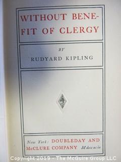 (4) Books by Rudyard Kipling: "The Drums of Fore and Aft"; "Without Benefit of Clergy"; "The Courting of Dinah Shadd" and "The Incarnation of Krishna Mulvaney"