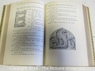 (4) Books: "The Jungle Book" by Rudyard Kipling, published by The Century Co', New York, 1894 (Fifteenth Thousand); "The Two Jungle Books"  by Rudyard Kipling with illustrations", published by Macmillan and Co., London, 1924 (leather);  "The Tragedies of Euripides", Vol.I, published by Harper and  Brothers; 1884; "Early Poems" by James Russell Lowell, published by John B. Alden, 1887, New York