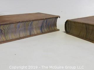 (2) Leather Bound Volumes:  "Ancient History of the Egyptians, Carthaginians, Assyrians, Babylonians,  Meds and Persians, Grecians and Macedonians" by Charles Rollin, published by Applegate and Co., Cincinnati, 1860