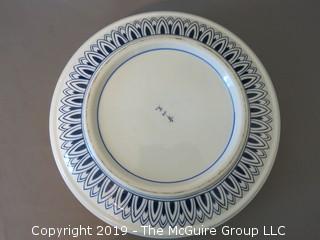 Japanese Porcelain 9" Serving Bowl with peacock motif; marked on base; 9" diameter (Description Altered 6.13 @ 3:29pm ET)