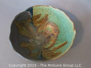 Glazed Art Pottery Bowl; marked on base; 8" diameter at rim (Description Altered 6.11 @ 5:10pm ET)