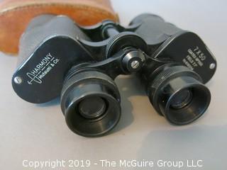 7 x 50 Harmony Binoculars by Mitsumi and Co.; in antique leather case