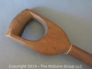 One Piece Wood Carved Coffee Bean Shovel; 13"W x 45"T; (Description Altered 6.11 @ 5:10pm ET) 