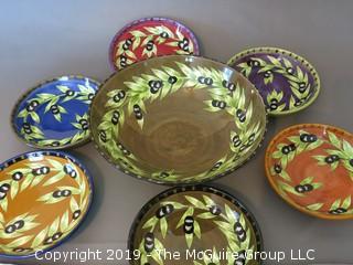 "Gates Ware" Pasta Bowl Set; by Laurie Gates