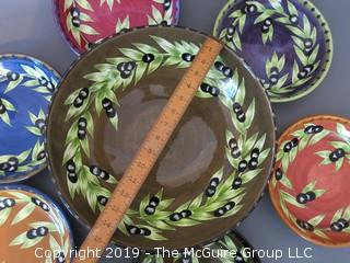 "Gates Ware" Pasta Bowl Set; by Laurie Gates