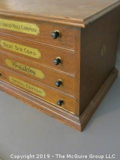 (4) Drawer Spool Cabinet; including contents; 15 1/2" x 15 1/2" 21 1/2"