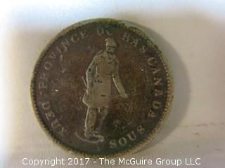 1837 penny; Bank of Lower Canada 