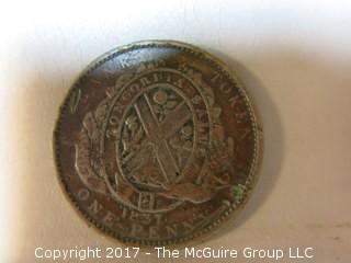 1837 penny; Bank of Lower Canada 