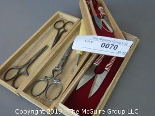 Collection of sewing scissors