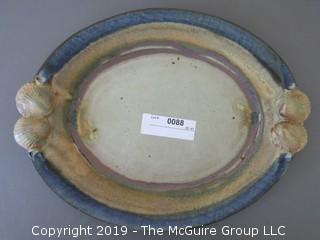 Glazed Art Pottery Tray; marked on base