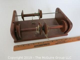 Clemes and Clemes Spinning Wheel and Carding Combs with Yarn (See all the photos - 3 have been added on 6.13.19 @ 4:05pm ET