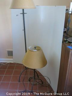 Pair of Metal Lamps with Shades