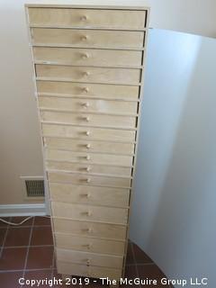 Wooden Craft Cabinet; 13 1/2" x 10" x 51"T