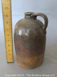 Salt Glazed Antique Jug; 9 1/4" T