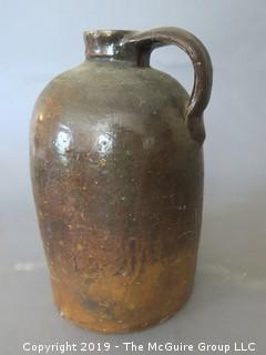 Salt Glazed Antique Jug; 9 1/4" T