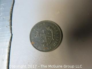 1854 Upper Canada half-penny bank token