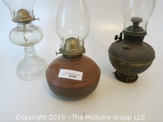 (3) oil lamps 