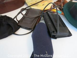 Collection of handbags, leather goods, belts and purses