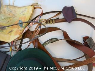 Collection of handbags, leather goods, belts and purses