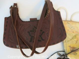 Collection of handbags, leather goods, belts and purses